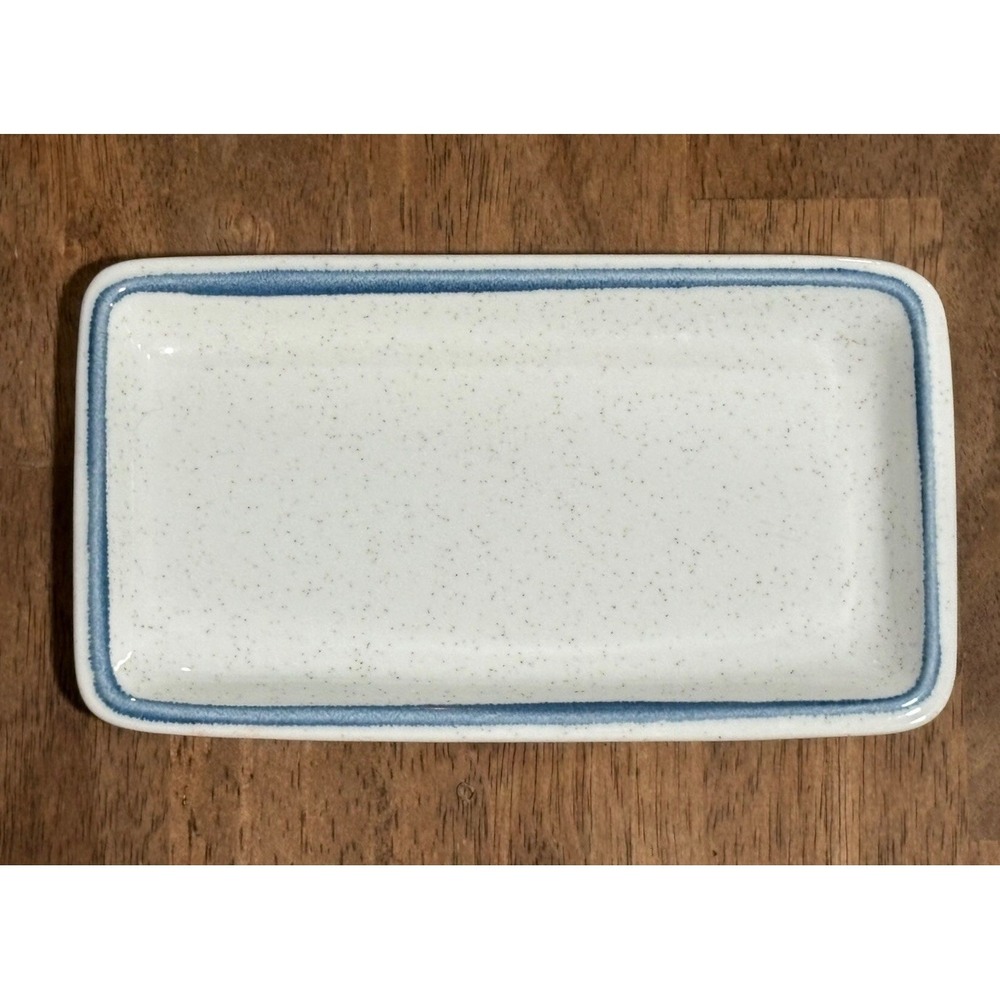 Mikasa Cordon Bleu Butter Dish Bottom Replacement White with A Blue Band